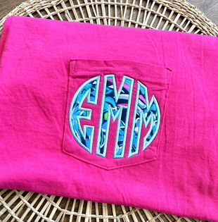 Lilly Monogram Pocket Tee