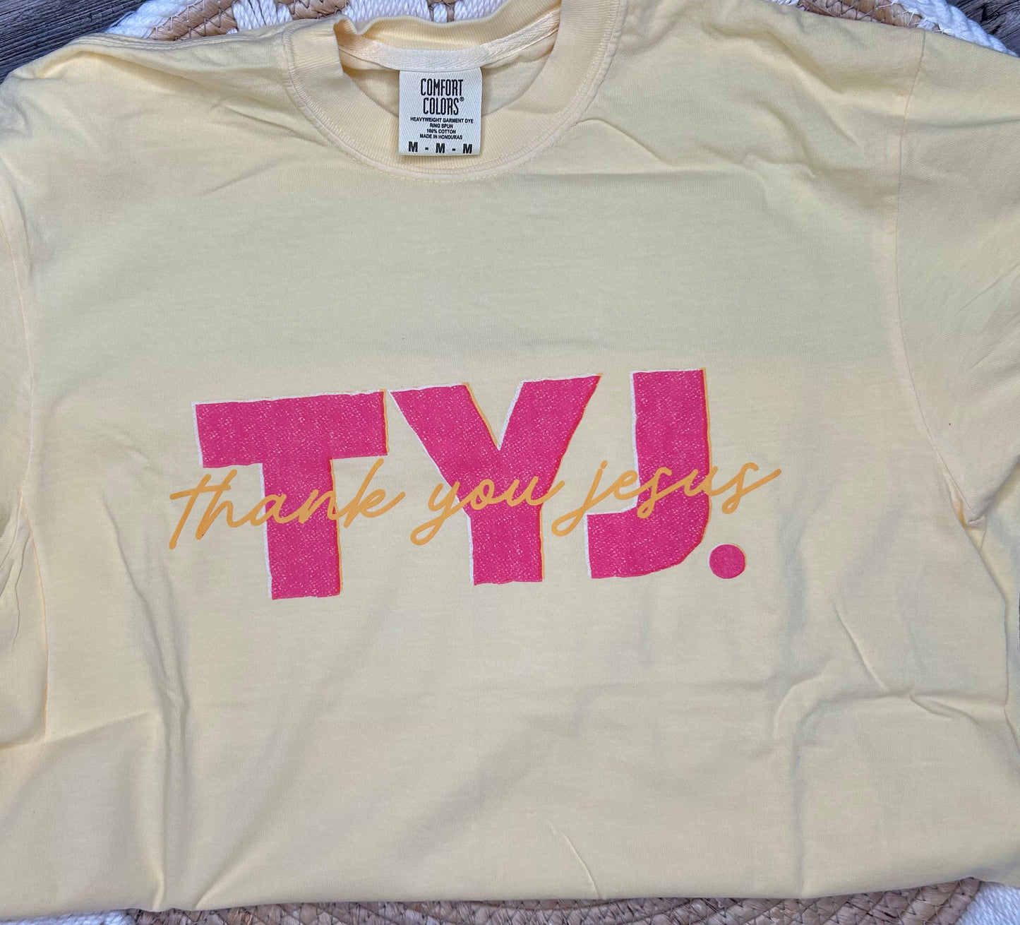 THANK YOU JESUS front and back pressed tshirt