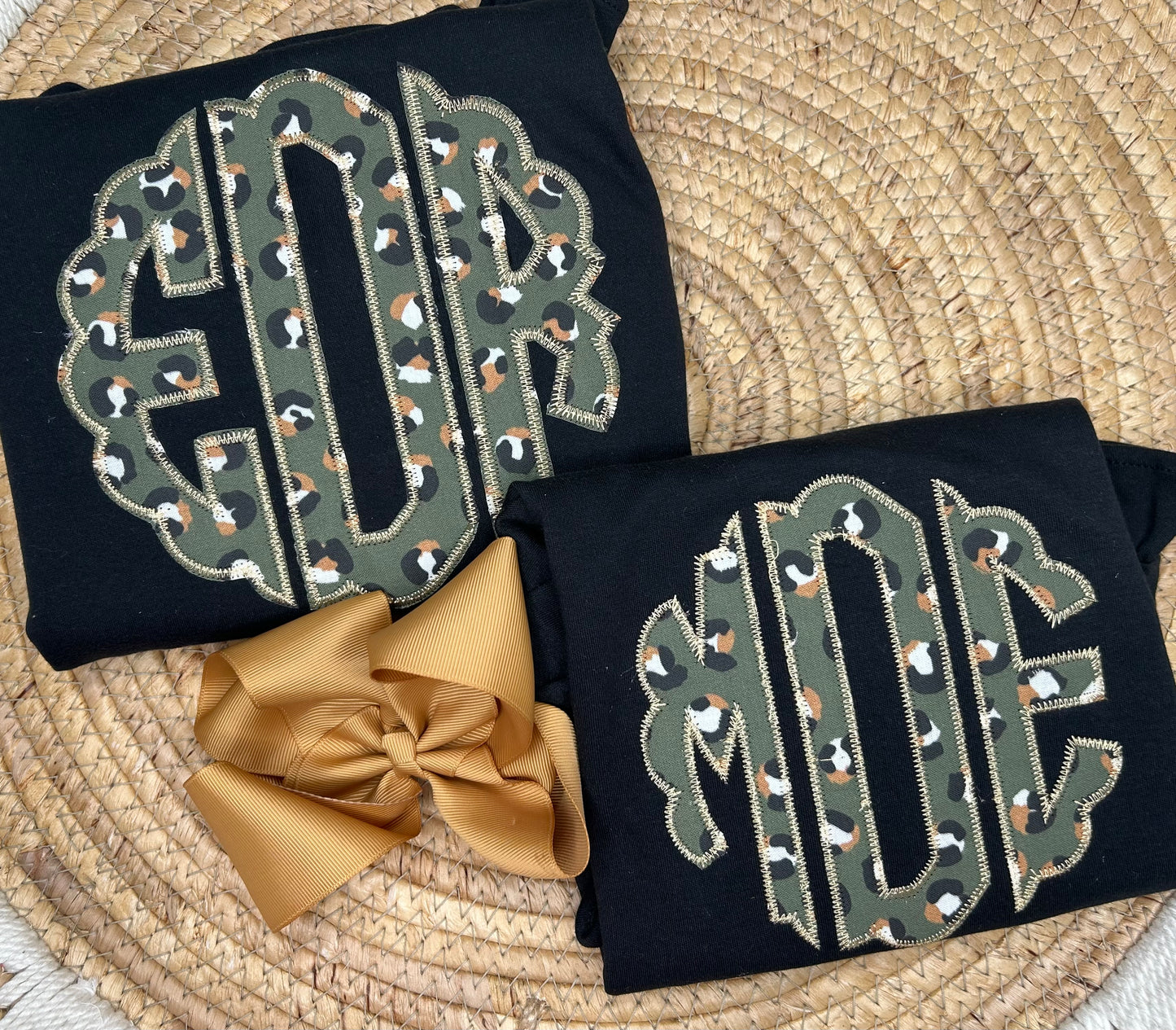 Leopard monogram shirt