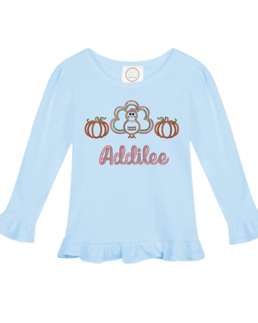 Girl Turkey & Pumpkin shirt