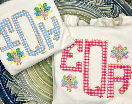 Turkey monogram shirt (boy)
