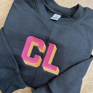 Color Block Monogram Adult Sweatshirt