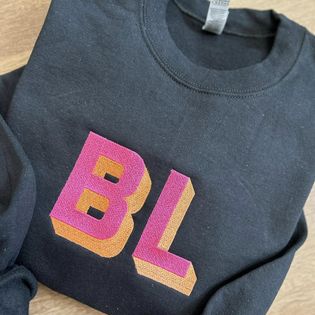 Color Block Monogram Adult Sweatshirt