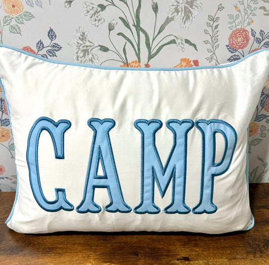 Embroidered name heirloom straight edge pillow case
