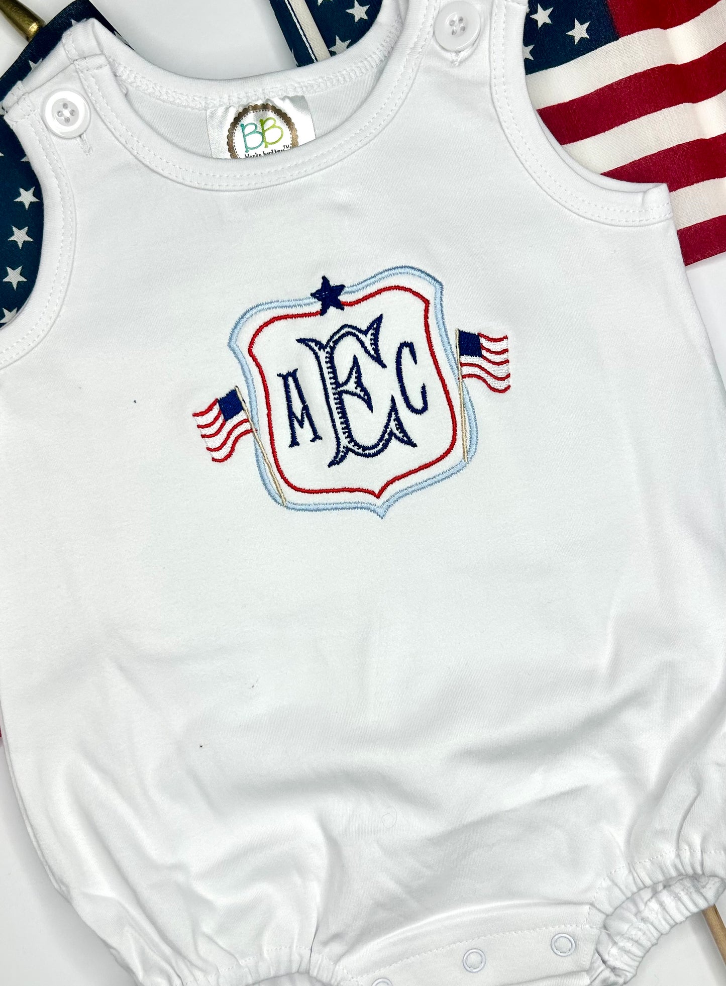 Personalized Boys Patriotic Embroidered Shirt