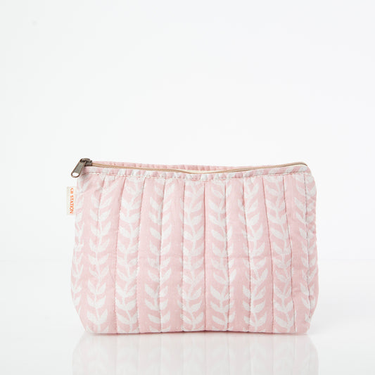 Quilted clutch with choice of embroidery