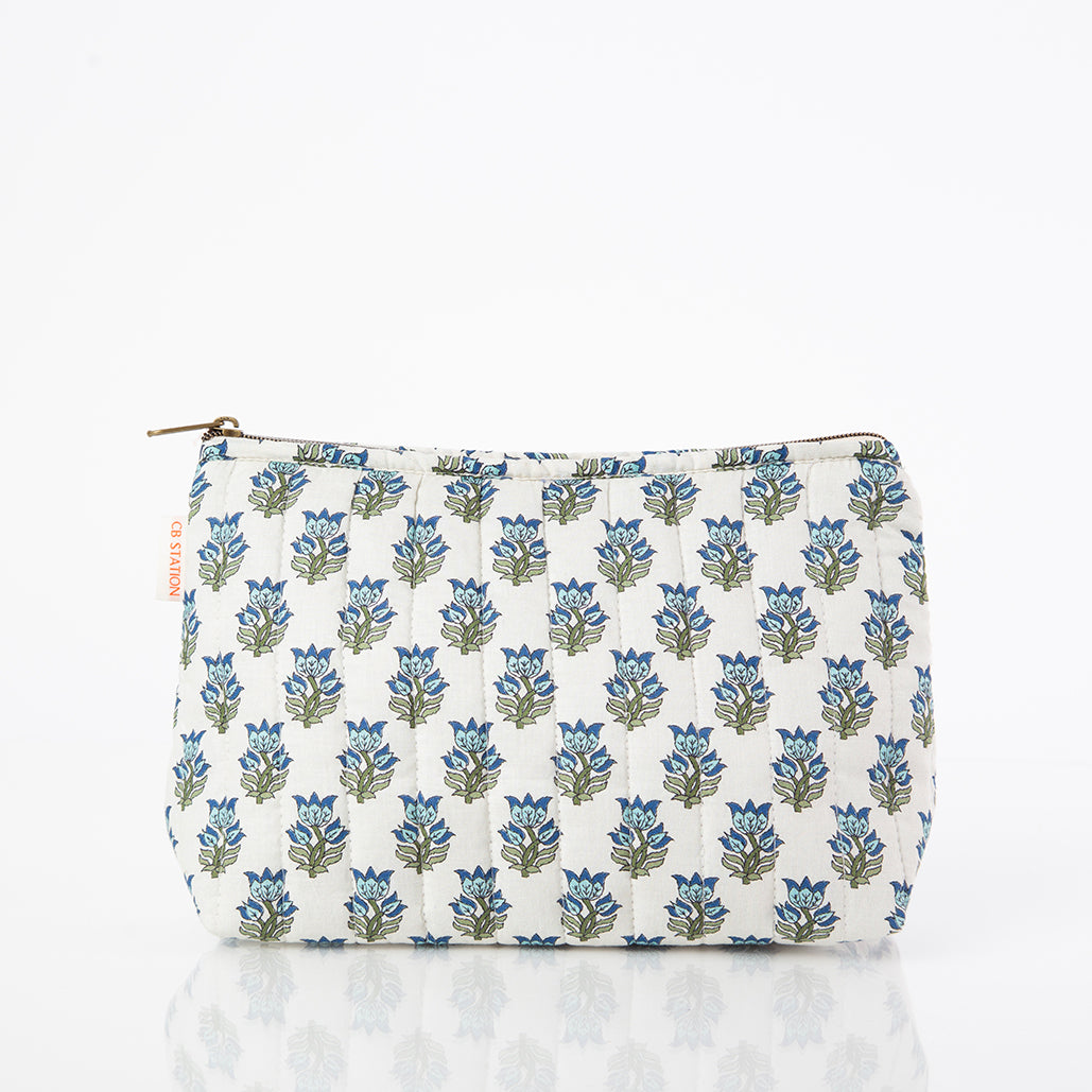 Quilted clutch with choice of embroidery