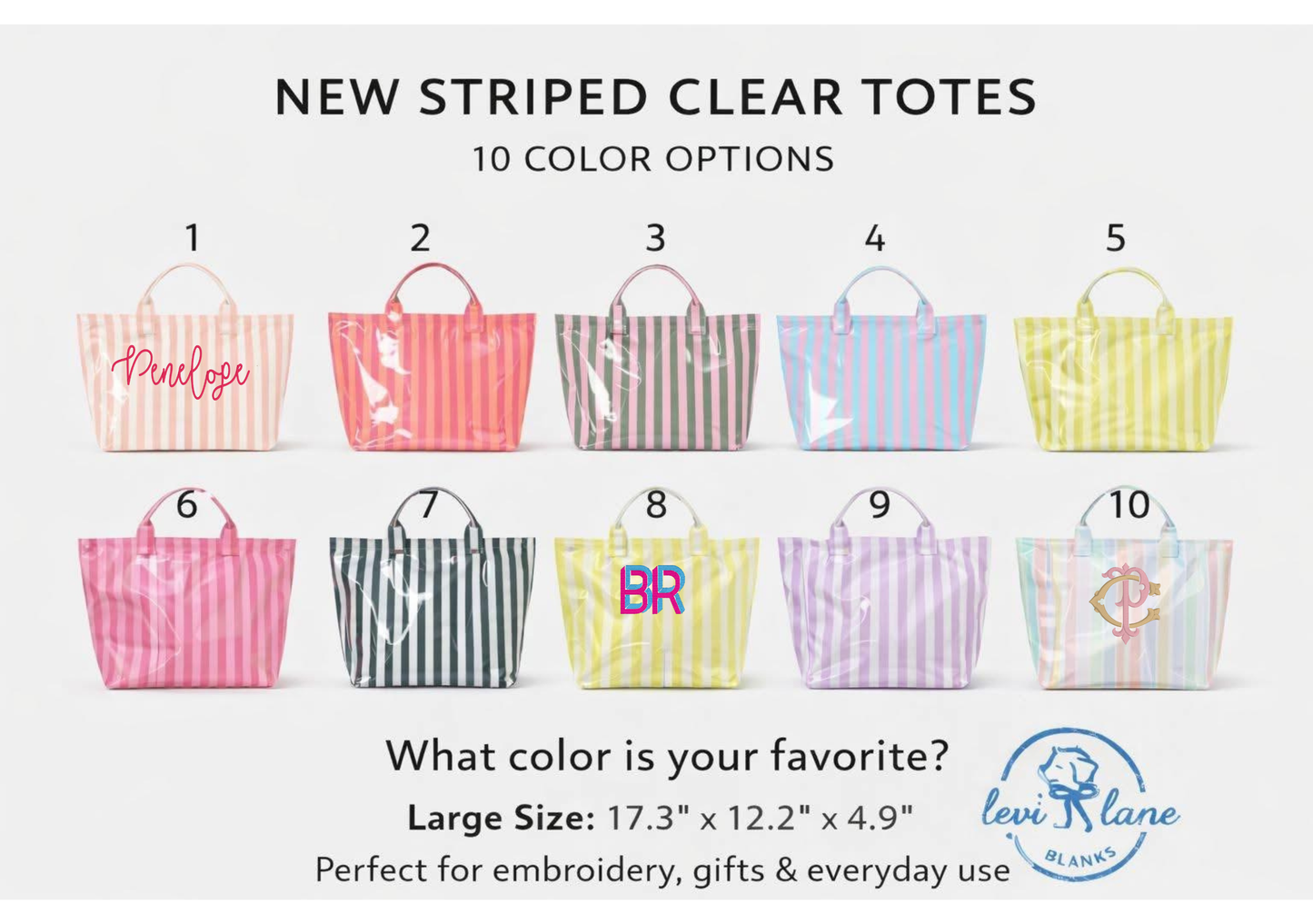 Summer cabana stripe tote