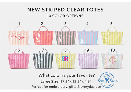 Summer cabana stripe tote