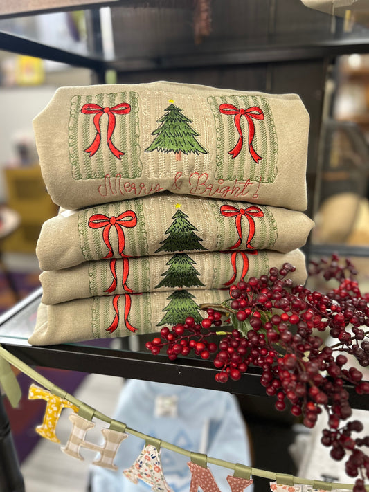 Merry and Bright adult shirt