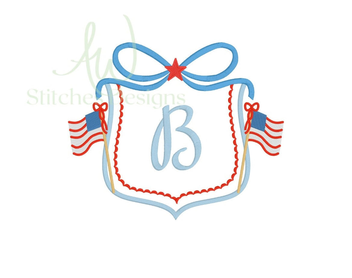 Personalized Girls Patriotic Embroidered Shirt