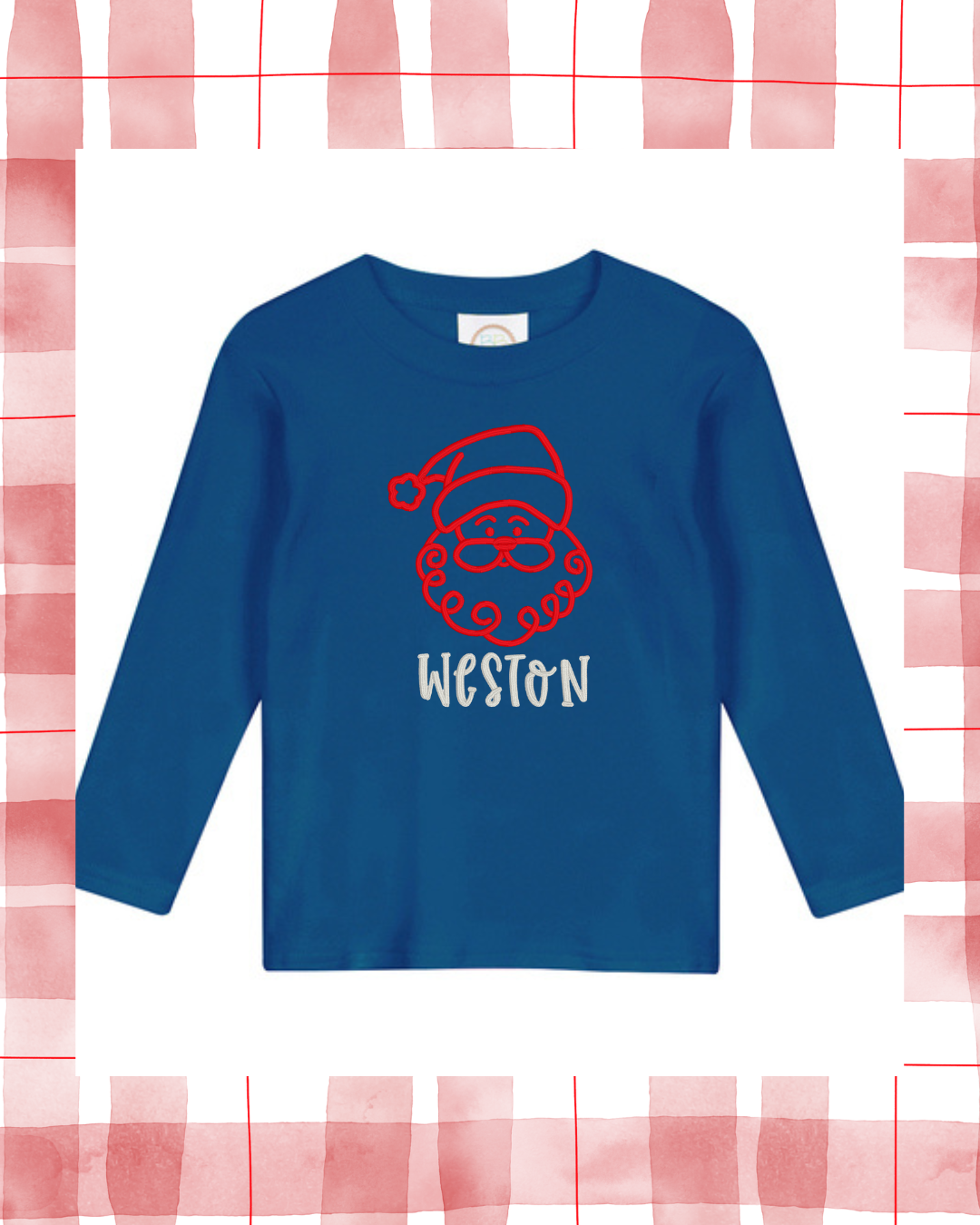 Santa Outline boy shirt