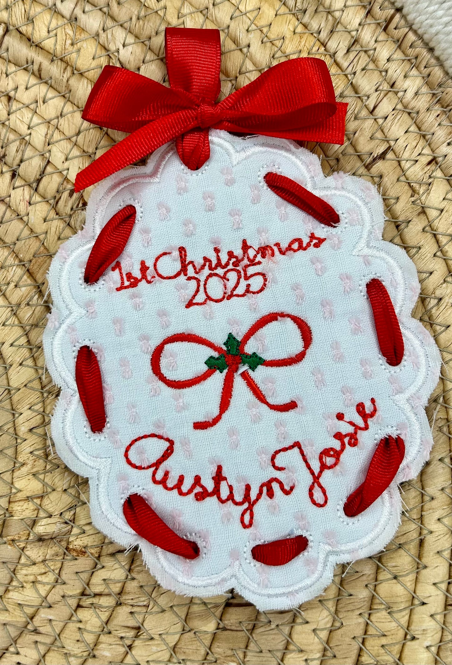 Heirloom Ribbon Christmas Ornament