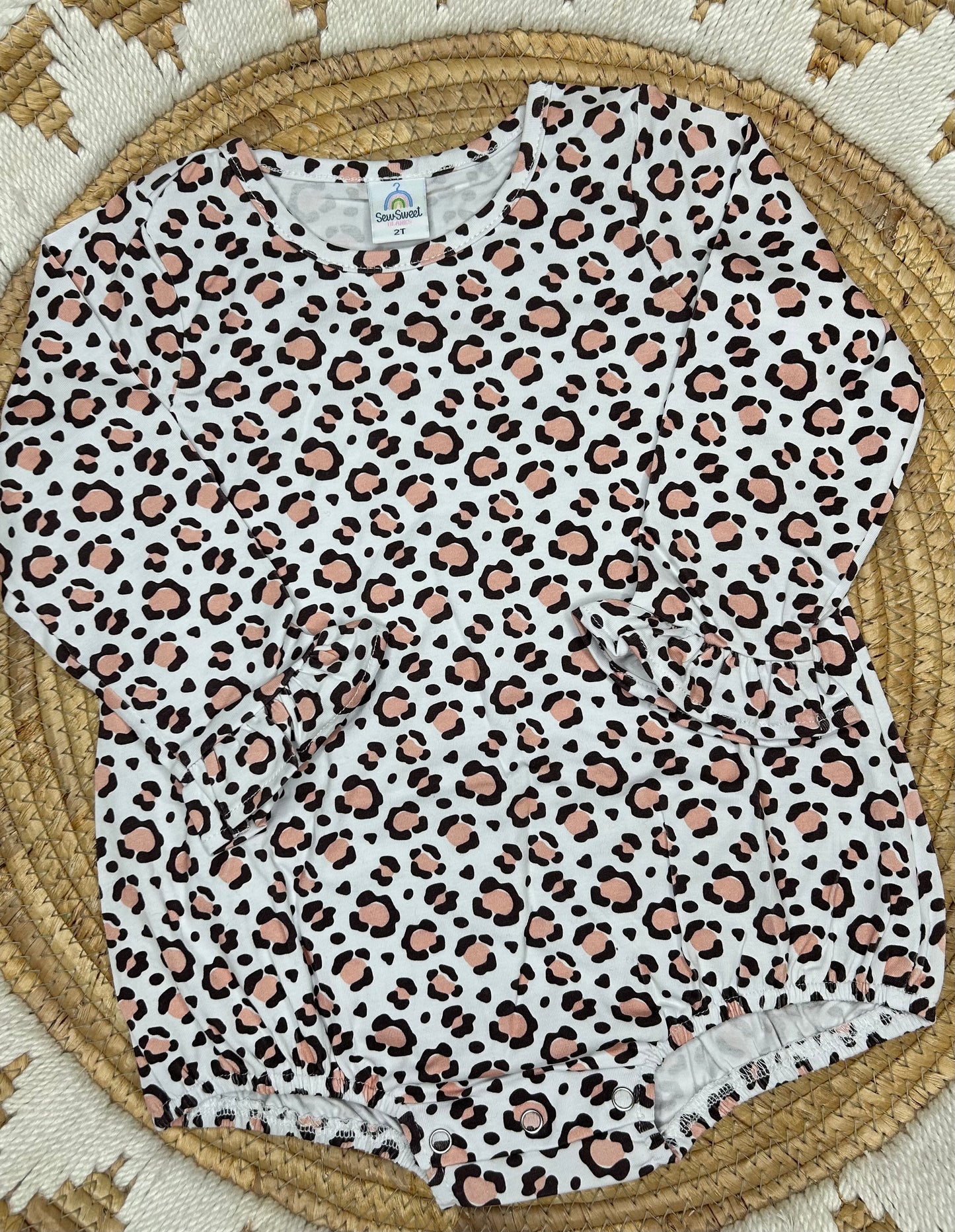 Leopard bubble embroidered