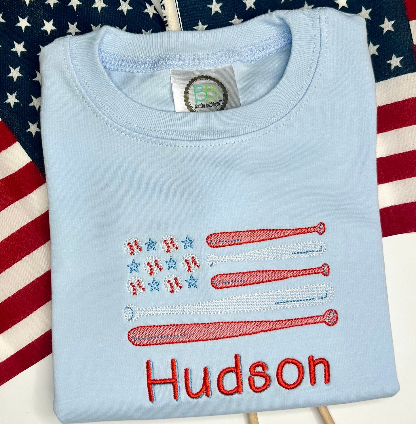 Personalized Boys Patriotic Embroidered Shirt