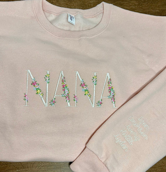 Floral letter sweatshirt