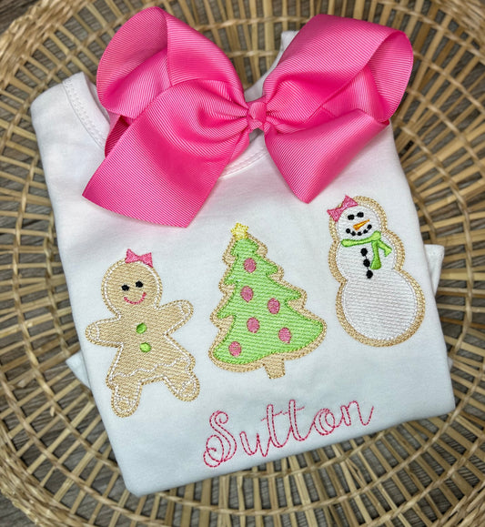 Gingerbread cookie trio Embroidery design