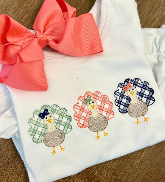 Girl Turkey trio shirt